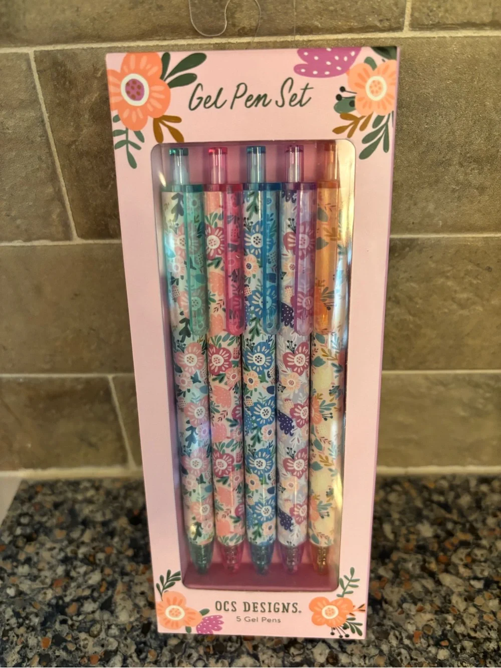 Vera Bradley Pink Purple Green Floral Notebook & Accessory Set